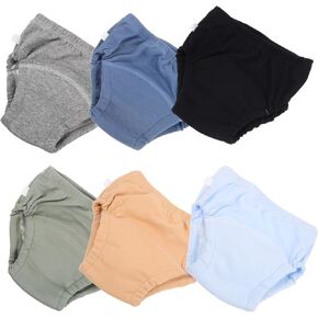Soft Breathable Baby Diaper Pants 6 Pack Newborn Training Pants for Boys Girls Assorted Color