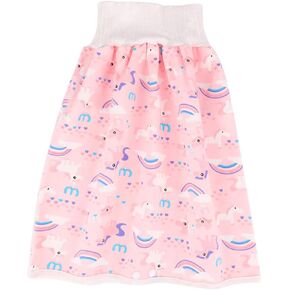 BESPORTBLE Waterproof Training Pants for Boys and Girls Leakproof Diaper Cover for Baby Girls Comfortable Cotton Material Toddler Pee Skirt Nappy Pants Pink