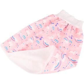 1Pc Nappy Pants Training Underwear with Hidden Buckle for Nighttime Potty Training Comfortable and Breathable Cloth Diaper Skirt for Ages for Outdoor Pink
