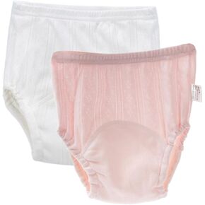 ERINGOGO 2pcs Reusable Cotton Diaper Pants Washable Diaper for Boy Girl Girls Lightweight Portable Training Pants Mixed Colors for Easy Toilet Training