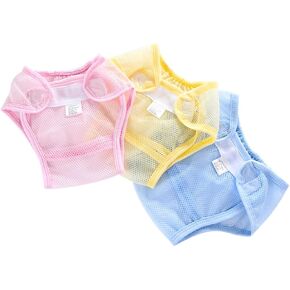 Yardwe Pcs Mesh Diaper Cover Washable Breathable Nappy Holder for Size Training Pants for Boys Girls Assorted Color