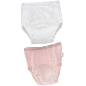 VANZACK 2Pcs Reusable Cotton Diaper Covers for Potty Training Soft and Breathable Pants for Mixed Color Design Comfortable Fit