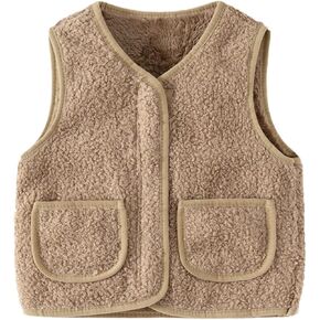 Baby Boys Girls Winter Vest Zip up Cute Soft Waistcoat Jackets Baby Warm Jacket Cotton Corduroy