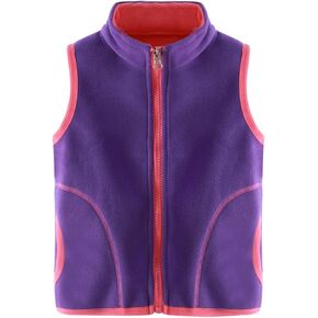 Little Boys Fleece Lined Vest Cute Cartoon Patterns Zipper Closure Sleeveless Jacket Thick Warm