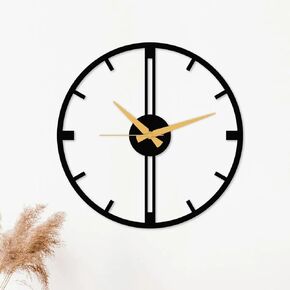 Conflate Metal Wall Clock - Modern Round Design, Steel, Silent Quartz Movement - Elegant Wall Decor for Home, Office, Living Room, Bedroom, Stylish Interior (30" W x 30" H / 75x75 cm)