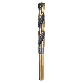 HARFINGTON Twist Drill Bit 27/32" Dia High-Speed Steel 4341 Metric Drill Bits 5.9" Overall Length with Black & Gold Oxide Coating for Drilling Hard Metals, Stainless Steel, Alloy Steel