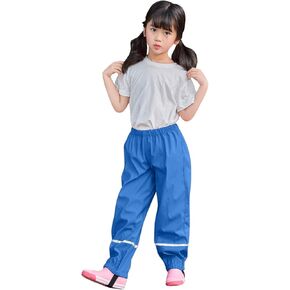 Toddler Boys Girls Rain Pants Unisex Lightweight Reflective Waterproof Rain Trousers Mud Dirty Proof Pant