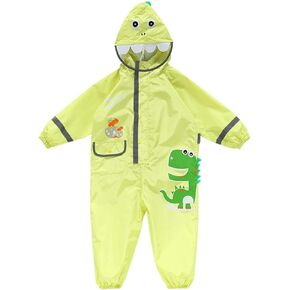 Toddler Kids Cute Cartoo𝐧 Dinosaur Raincoats Baby Raincoat Overall Rain Suit Jumpsuit Button Eva Reusable Sailing