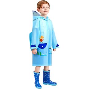 Kids Raincoat Boys Girls Toddler Rain Poncho Waterproof Rain Jacket Children Cartoon Hoodie Raincoat Lightweight