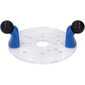 Universal Router Base Plate with Shank, Transparent PVC Material, Pre Drilled Holes for Table Trim Router