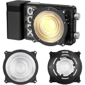 ZHIYUN MOLUS X100 Bi-Color Pro 100W Video Light with Mini Lens Reflector (ZY Mount) Adjustable Light Modifier 5X Brightness Boost