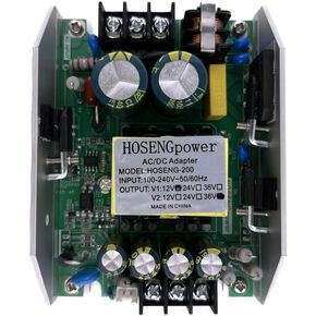 HOSENGPower 200W 36V 12V 18 * 10W 24 * 10W RGBW LED Par Lighting Power Supply Board AC110V 220V DC Output 36V 12V Power Modular