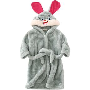 Toddler Boys Girls 𝐒leepwear Set 𝗖artoon Rabbit 𝐁athrobes Kids Hooded Warm Flannel 𝐍ight-𝐑obe Baby 𝐏ajamas