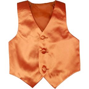 Boys Satin Orange Vest from Baby to Teen