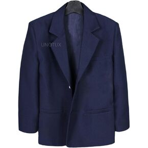 Leadertux Little Baby Toddler Kids Boys Navy Notch Lapel Suits Jacket Size S-7