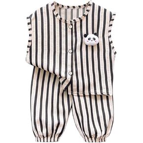 Baby Vest Sets 2 Piece Outfits Boys 2025 Summer Casual Knit Clothes Toddler Sleeveless Button Down Top Matching Shorts