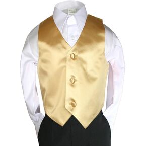 Boys Satin Mustard Vest from Baby to Teen