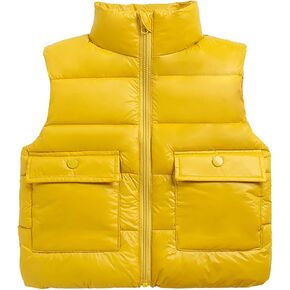 Kids Puffer Vest Lightweight Waterproof Sleeveless Jacket Zip up Outwear for Toddler Baby Boy Girl Winter Outwear