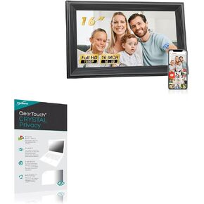 BoxWave Screen Protector Compatible with LiviNGPAi Large Digital Picture Frame (16 in) - ClearTouch Crystal Privacy (2-Pack), Privacy Screen Protector Flexible Film Clear
