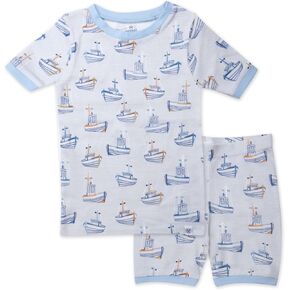 HonestBaby 2-Pack Short Sleeve Pajamas 100% Organic Cotton for Baby Boys, Unisex in Saudi Arabia