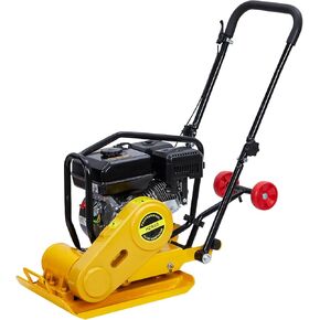 Plate Compactor Rammer, 7HP 212cc Gas Engine 5600 VPM 4200 Lbs Compaction Force, 22.1 x 15.9 Inch Plate, Ground Compactors for Paving Landscaping Sidewalk Patio