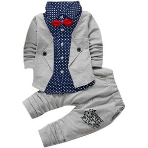 Infant Boy Casual Outfits Wedding Christening Suit Gentry Bow Formal Tuxedo Clothes Baby Kid Set Boys Outfits Clothes