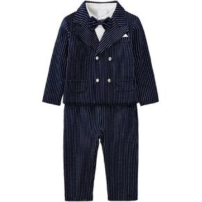 Baby Boys Gentleman Suit Kids Formal Outfits Set Bowtie Long Sleeve Shirt Tuxedo Baby Boy Formal Shirt Infant Tracksuit