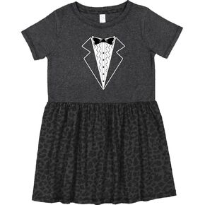 inktastic Tuxedo with Frills Toddler Dress