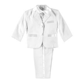 Baby Boys' 5-Piece Tuxedo - White, 12 Months