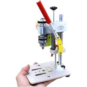 High Precision Mini Drill Press Precision Desktop Drilling Machine DIY Hole Drilling Machine 795 Motor B10 Chuck Metal Wood DIY Craft Tools Widely Applicable