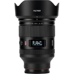 VILTROX 35mm f/1.2 FE, AF 35mm F1.2 LAB FE Lens for Sony e Mount, Full Frame F1.2 Prime Lens for Sony E-Mount A7RⅤZVE1 A7CR A7CII a7Ⅲ a7RⅢ a7Ⅳ a7RⅣ a6600 ZV-E10 FX30
