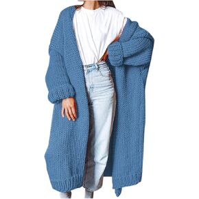 SHAOBGE Sweater Formal Coat Solid Solid Sweater Winter Long Knitted Pocket Loose Women Light Sweaters for Women Open