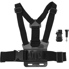 Adjustable Sports Camera Chest Strap, Quick Release Action Camera Chest Mount with J Hook for Action 4, Ace Pro, Easy to Wear, Supports Tightness Adjustment for Sports