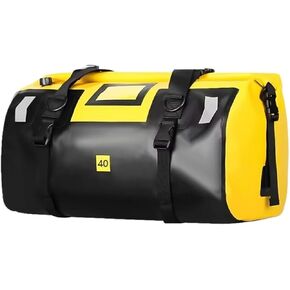 20L 50L 70L 100L 40L 66L BACKECLE TAIL BAG Travel Outdoor DRY LORGAGE ROLL BAC دراجة نارية مناسبة لكيس المقعد (40L الأصفر بدون شعار)