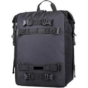 Motorcycle Rear Fit For Seat Bag 10L Or 20L Or 30L Saddle Side Bag Luggage Pack MultiFunction Shoulder Bag Backpack(Black-30L)