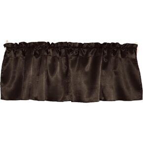 نافذة ساتان ساتان لامعة صلبة ديكور ديكور غرفة نوم حضانة نافذة المطبخ (58 "× 24" طويلة ، بنية)