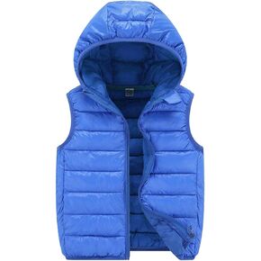 Baby Boys Girls Hooded Puffer Vest Winter Lightweight Sleeveless Bear Ears Zipper Up Jacket Warm Thicken
