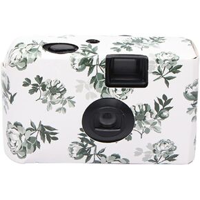 Film Camera Film Camera with 17 Pieces Films F/8 28mm Lens for Wedding Party Gathering Outdoor Use 17-Film Cute Disposable Film Camera