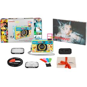 Lomography Lomoapparat عريض الزاوية 35 مم كاميرا كاميرا رقيقة العجة ، مرشحات فلاش ولون مدمج ، عدسة kaleidoscope ، عدسة عن قرب ، انقسام ، التعرض متعدد ، التعرض الطويل