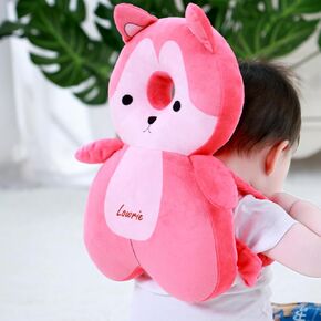 Baby Toddler Head Protector Backpack, Baby Walker Head Protector, Soft Infant Fall Protection, Breathable Safety Baby Learning Walking Crawling (Angel, Grid Cloth)