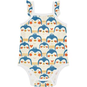 FRODOTGV Funny Blue Animals Baby Cotton Infant Bodyshirts Cute Soft Toddler Sleeveless Clothes for Infant 3M