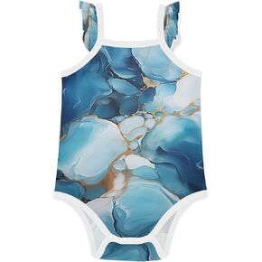 Baby Summer Clothes Soft Comfort for Baby Infant Toddler Girls Luxury Marble Blue Gold para nina