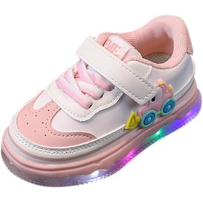 Kids Light Up Flashing Sneaker Athletic Running Shoes Lace-Up Slip-on Sneakers for Boy Girl Kids Glowing Trainer