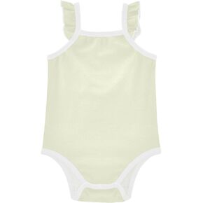 FRODOTGV Beige Plain Baby Cotton Infant Bodyshirts Soft Comfort Baby Girl Undershirts for Infant Toddler 3M