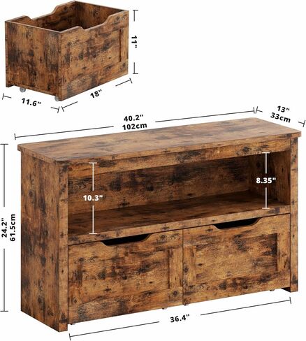 IRONCK Toy Storage Organizer with Drawers, Floor Toy Box with Wheels and Open Shelf, Storage Chest for Nursery, Playroom and Bedroom, White in Saudi Arabia