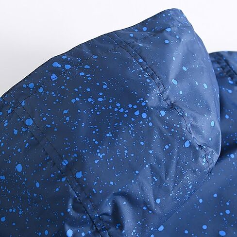 Kids Boys Zipper Rain Jacket Waterproof Lightweight Hooded Raincoat Child's Outdoor Windbreaker Coat with Pocket in Kuwait