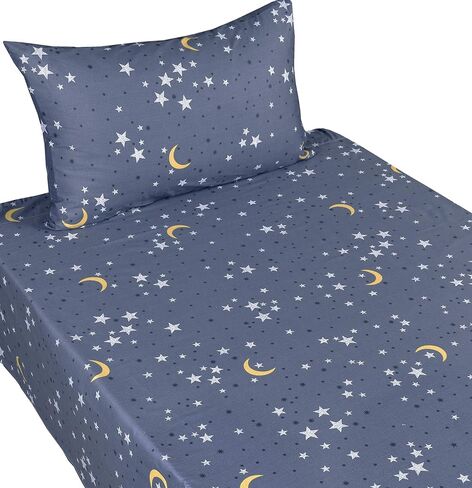 Scientific Sleep Rainbow Dot Colourful 100% Cotton 4 Pc Queen Bed Sheet Set Kids Toddler Teen, Flat Sheet & Fitted Sheet & Pillowcase Kids Bedding Set (Rainbow Dot, Queen) in Saudi Arabia