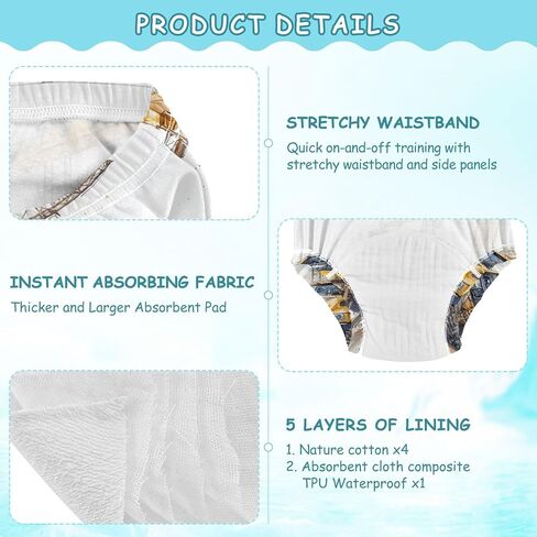 Little Boys Potty Training Panties Absorb Water Nighttime Training Underwear for Kids in Saudi Arabia