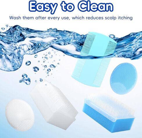 فرشاة غطاء المهد للأطفال ، مجموعة من 5 أساسية من حمامات الأطفال مع حوض اسفنج إسفنجي سيليكون المقبض الطويل مقبض المقبض للأطفال حديثي الولادة الصغار الفتيان (الوردي) in Kuwait