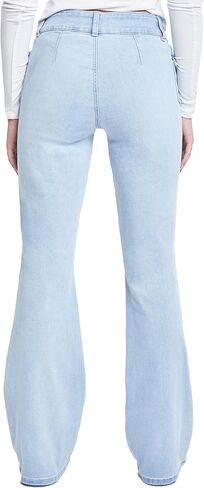 YMI Women's Junior Cargo Flare Jean with Side Pockets in Saudi Arabia